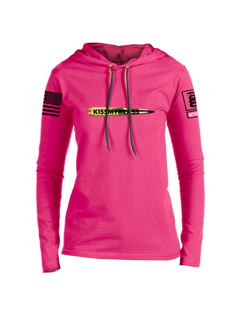 Battleraddle Kiss My Brass Women Cotton Thin Cotton Lightweight Hoodie
