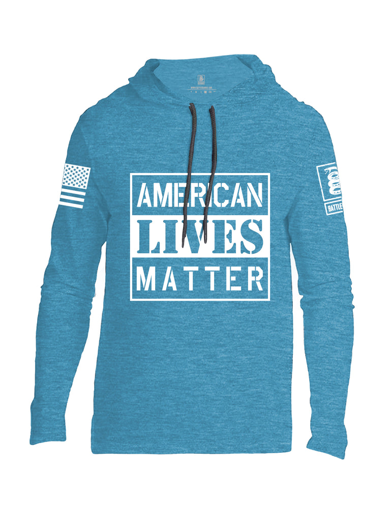 Battleraddle American Lives Matter Men Cotton Thin Cotton Lightweight Hoodie