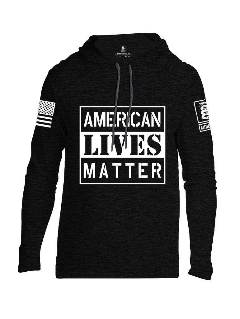 Battleraddle American Lives Matter Men Cotton Thin Cotton Lightweight Hoodie