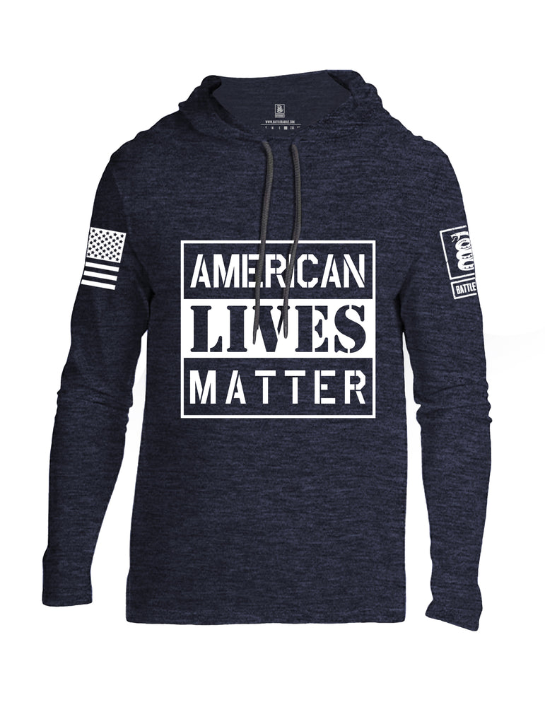 Battleraddle American Lives Matter Men Cotton Thin Cotton Lightweight Hoodie