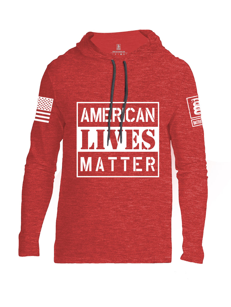 Battleraddle American Lives Matter Men Cotton Thin Cotton Lightweight Hoodie