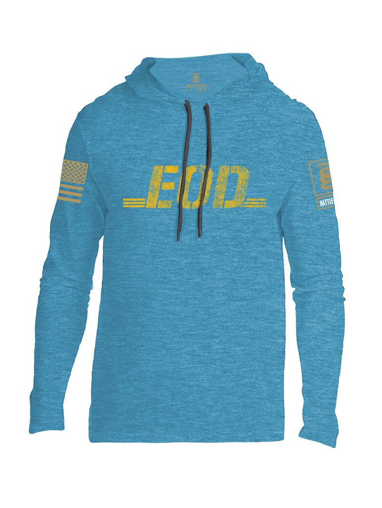 Battleraddle EOD Brass Sleeve Print Mens Thin Cotton Lightweight Hoodie