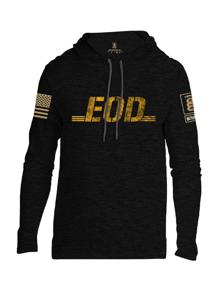 Battleraddle EOD Brass Sleeve Print Mens Thin Cotton Lightweight Hoodie