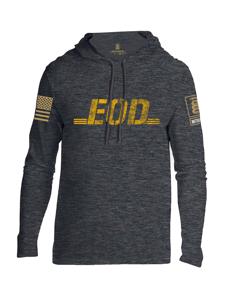 Battleraddle EOD Brass Sleeve Print Mens Thin Cotton Lightweight Hoodie