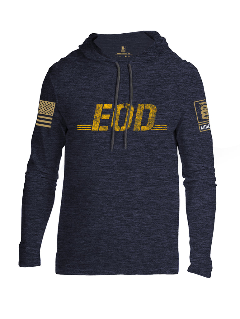 Battleraddle EOD Brass Sleeve Print Mens Thin Cotton Lightweight Hoodie