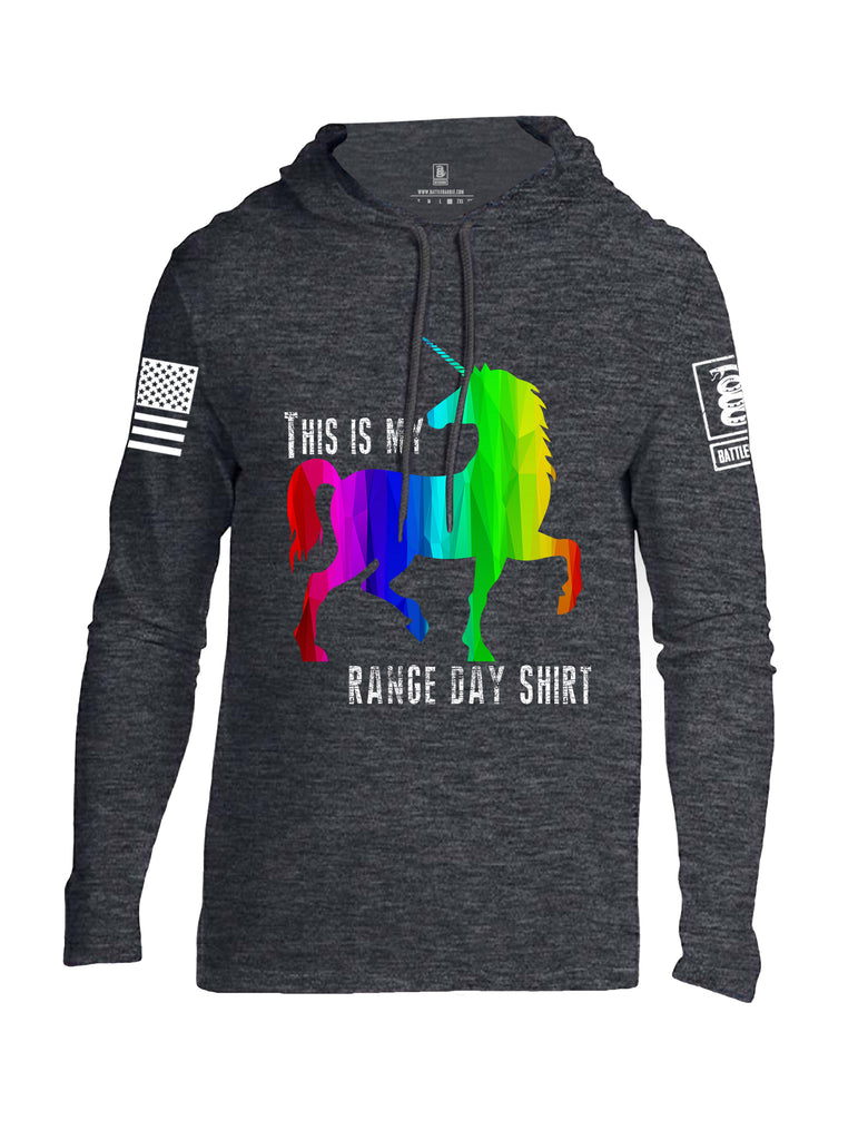 Battleraddle This is My Range Day Shirt White Sleeve Print Mens Thin Cotton Lightweight Hoodie