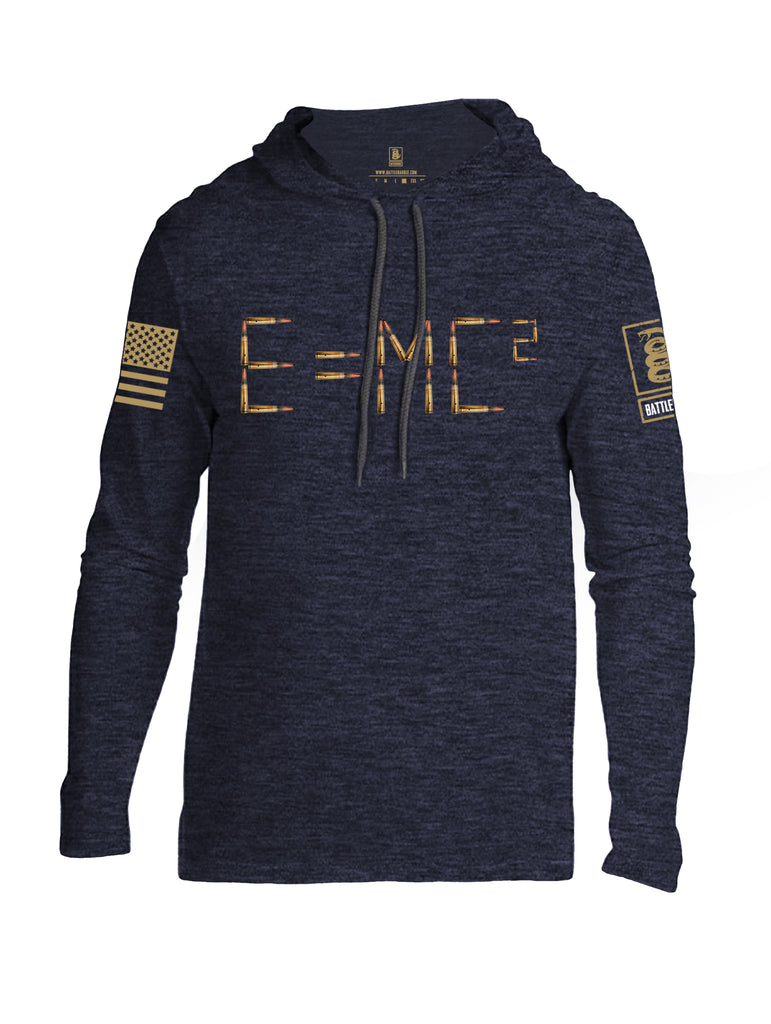 Battleraddle E=MC2 Brass Sleeve Print Mens Thin Cotton Lightweight Hoodie