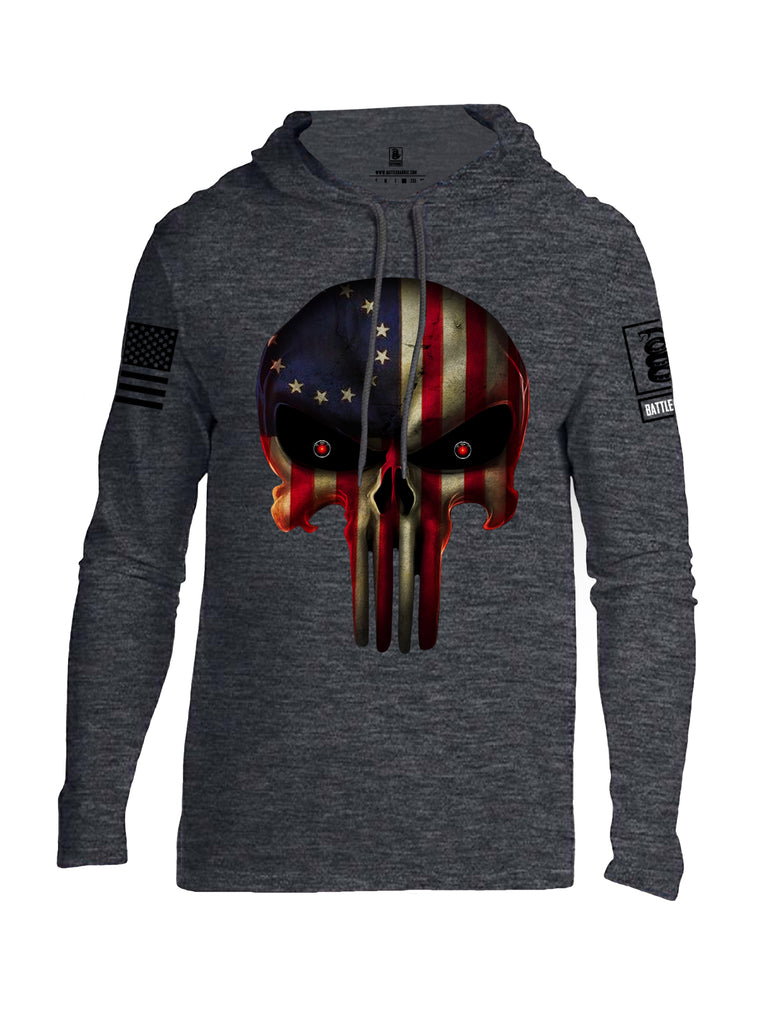 Battleraddle Expounder Colony Flag Black Sleeve Print Mens Thin Cotton Lightweight Hoodie