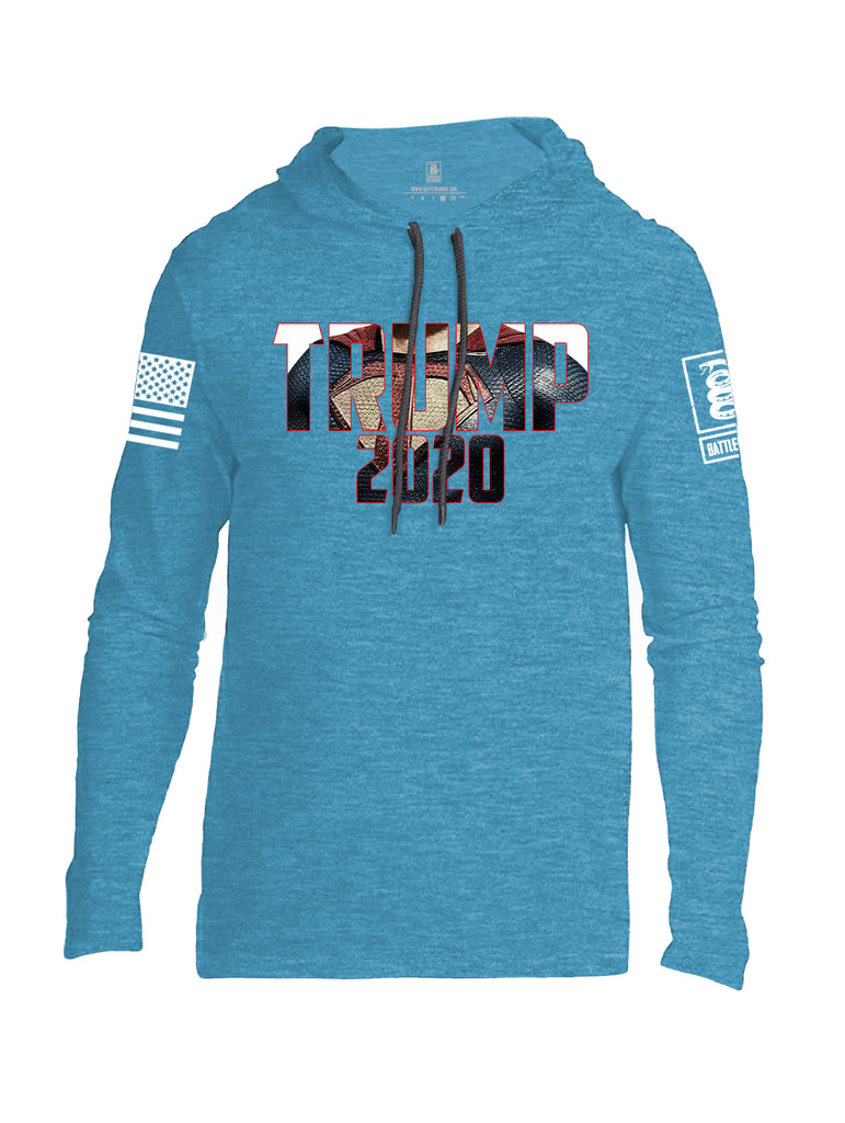 Battleraddle Super Trump 2020 White Sleeve Print Mens Thin Cotton Lightweight Hoodie
