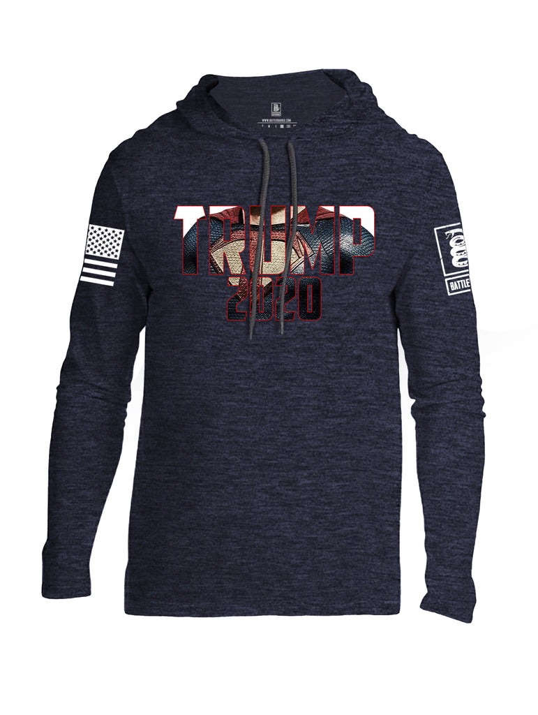 Battleraddle Super Trump 2020 White Sleeve Print Mens Thin Cotton Lightweight Hoodie