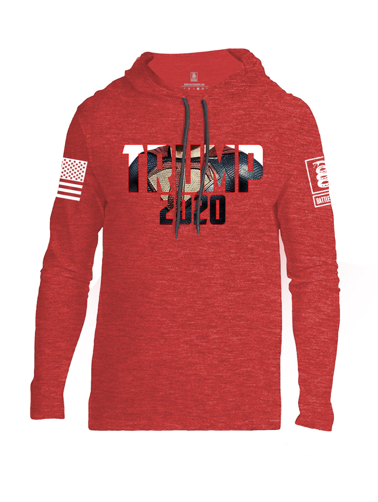 Battleraddle Super Trump 2020 White Sleeve Print Mens Thin Cotton Lightweight Hoodie
