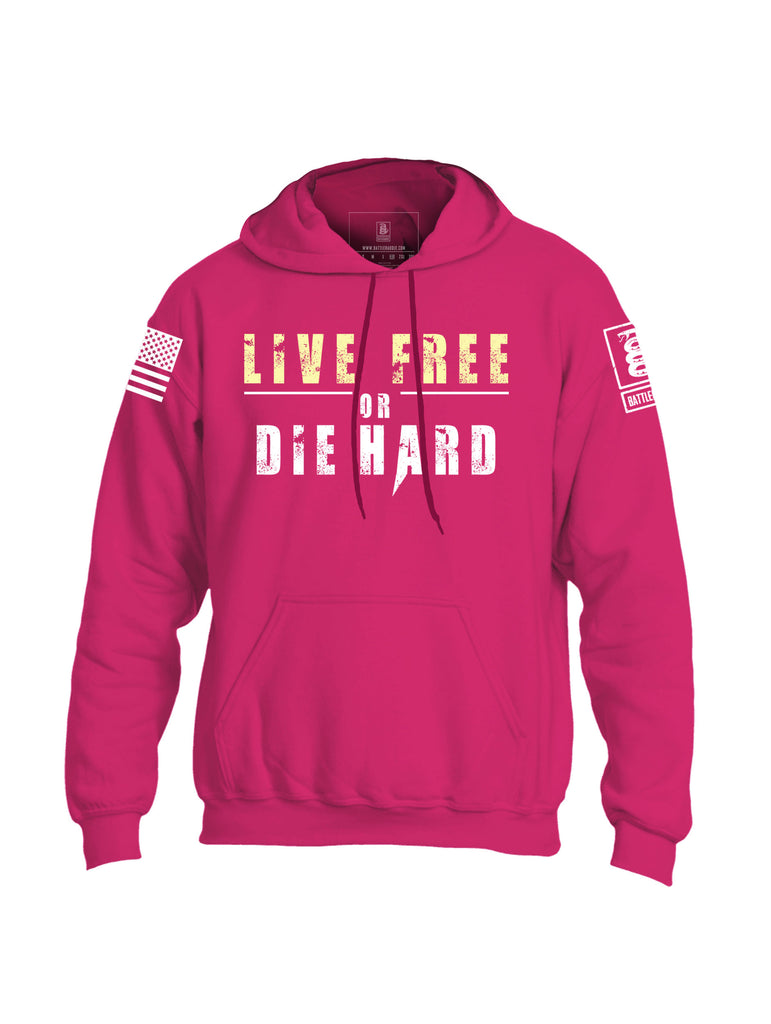 Battleraddle Live Free Or Die Hard Mens Blended Hoodie With Pockets