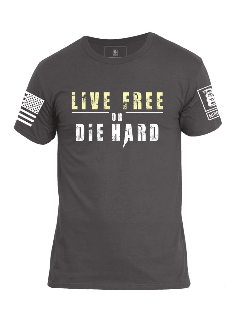 Battleraddle Live Free Or Die Hard Mens Cotton Crew Neck T Shirt