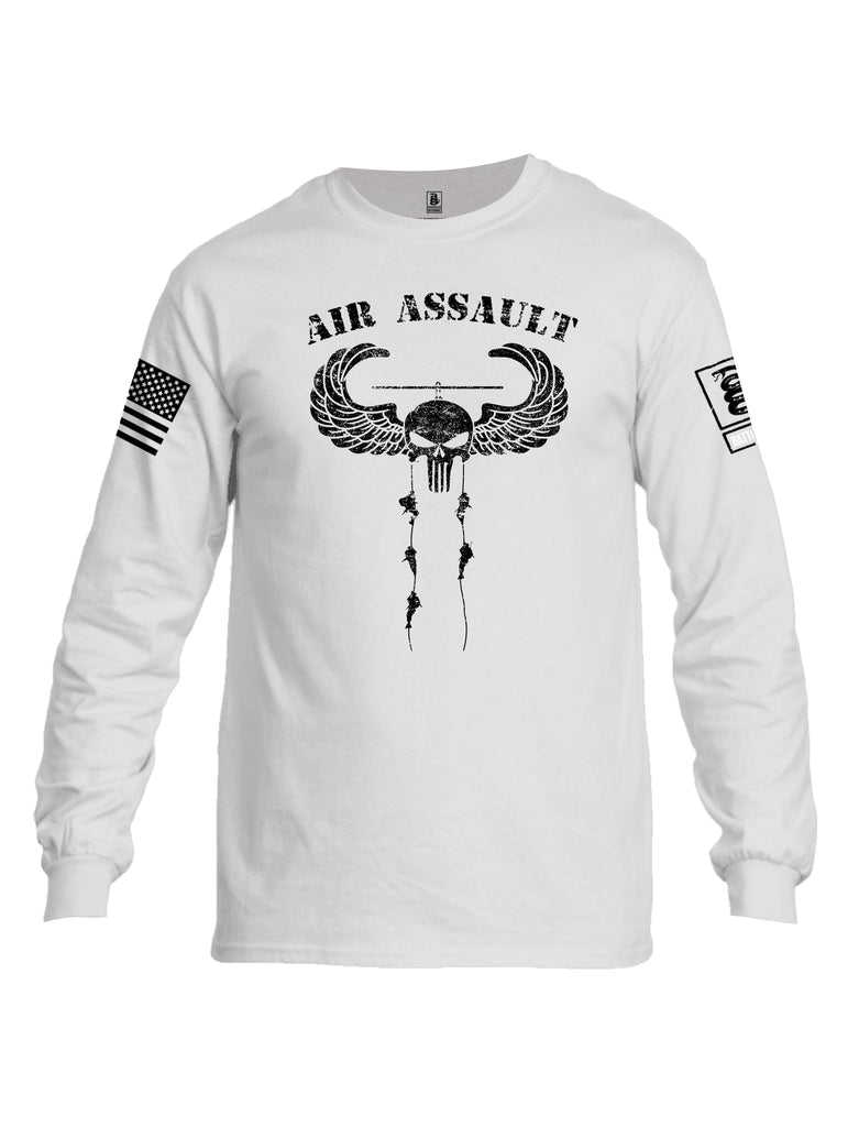 Battleraddle Air Assault Expounder Black Sleeve Print Mens Cotton Long Sleeve Crew Neck T Shirt
