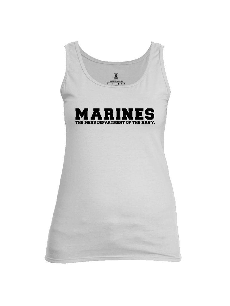 Battleraddle Marines The Mens Department Of The Navy Womens Cotton Tank Top