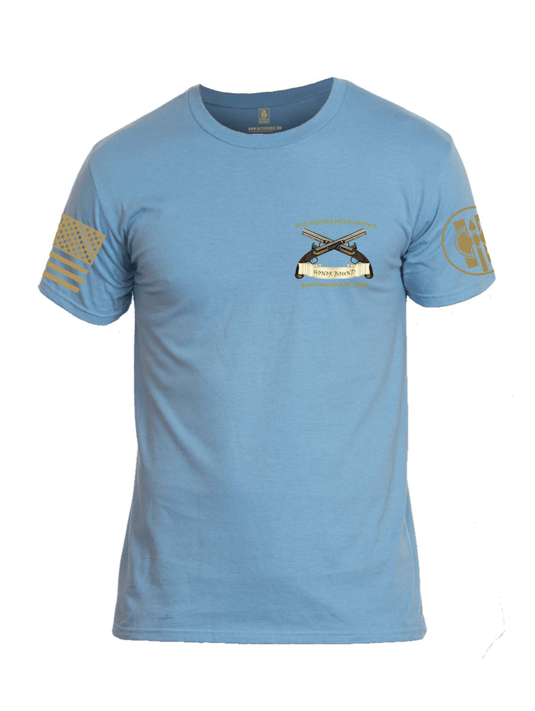 Battleraddle Military Police Honor Bound 357 MP CO Brass Sleeve Print Mens Cotton Crew Neck T Shirt