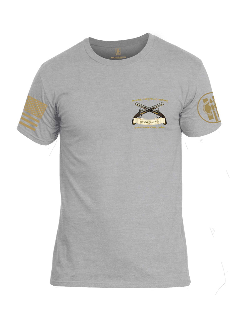 Battleraddle Military Police Honor Bound 357 MP CO Brass Sleeve Print Mens Cotton Crew Neck T Shirt