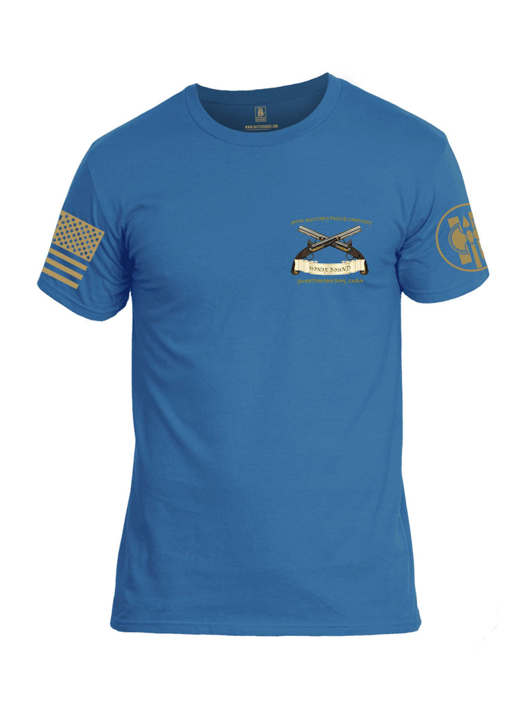 Battleraddle Military Police Honor Bound 357 MP CO Brass Sleeve Print Mens Cotton Crew Neck T Shirt