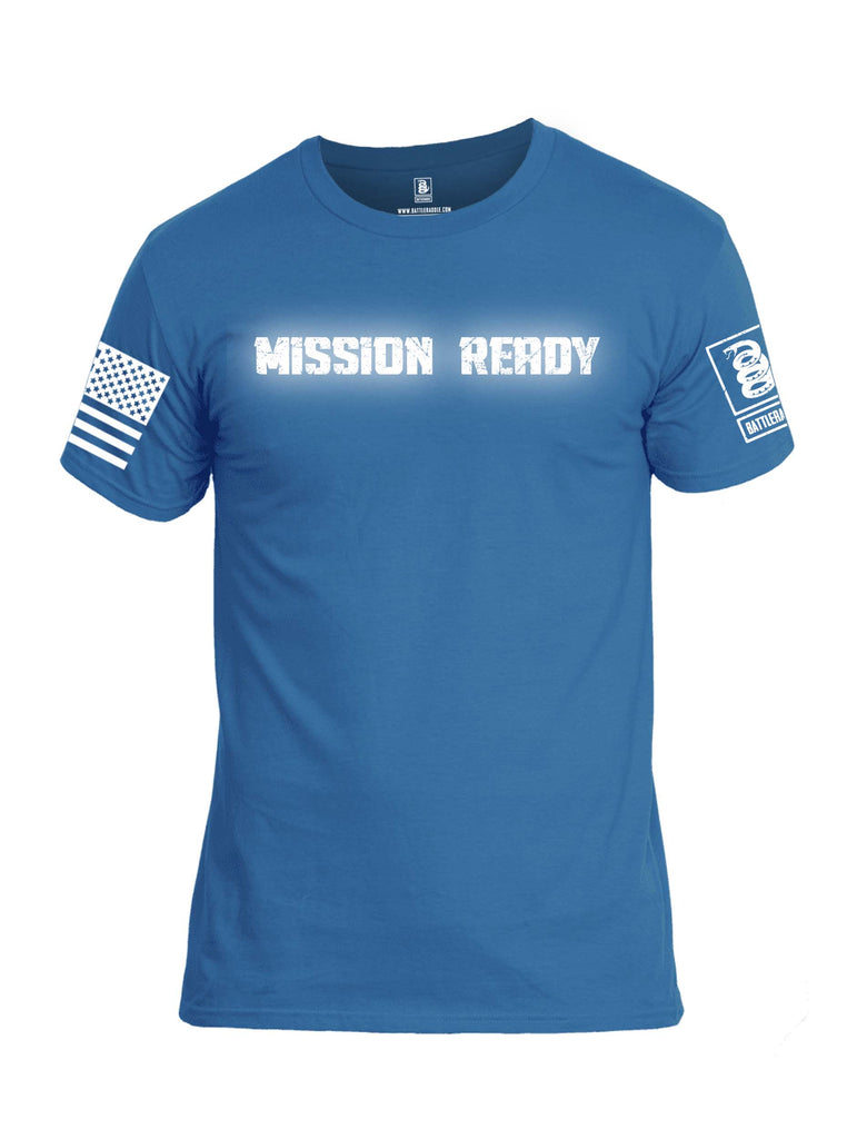 Battleraddle Mission Ready White Sleeve Print Mens 100% Battlefit Polyester Crew Neck T Shirt