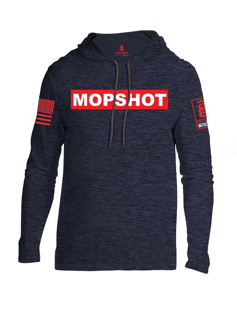 Battleraddle Mopshot Firefighter Red Sleeve Print Mens Thin Cotton Lightweight Hoodie