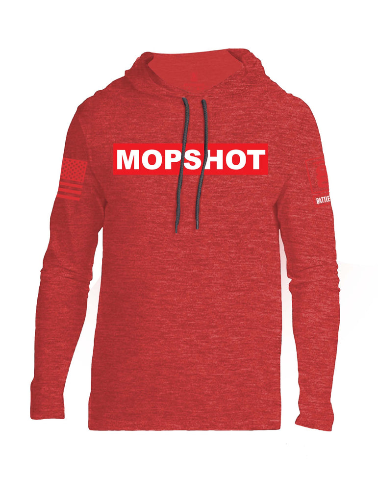 Battleraddle Mopshot Firefighter Red Sleeve Print Mens Thin Cotton Lightweight Hoodie