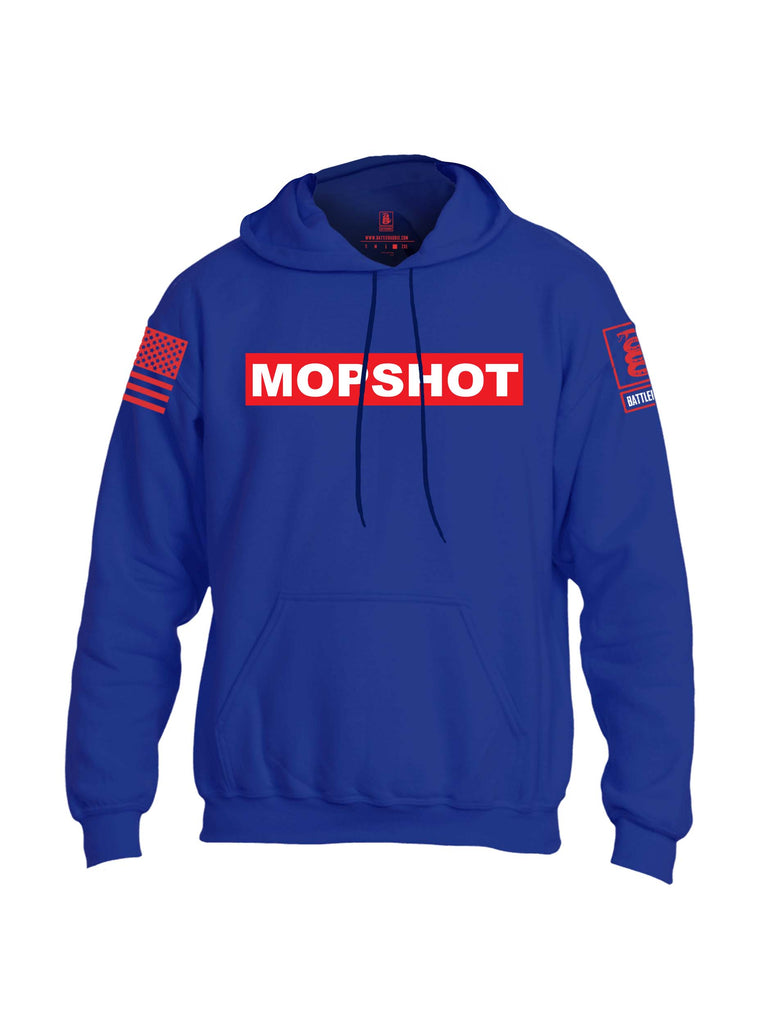 Battleraddle Mopshot Firefighter Red Sleeve Print Mens Blended Hoodie With Pockets