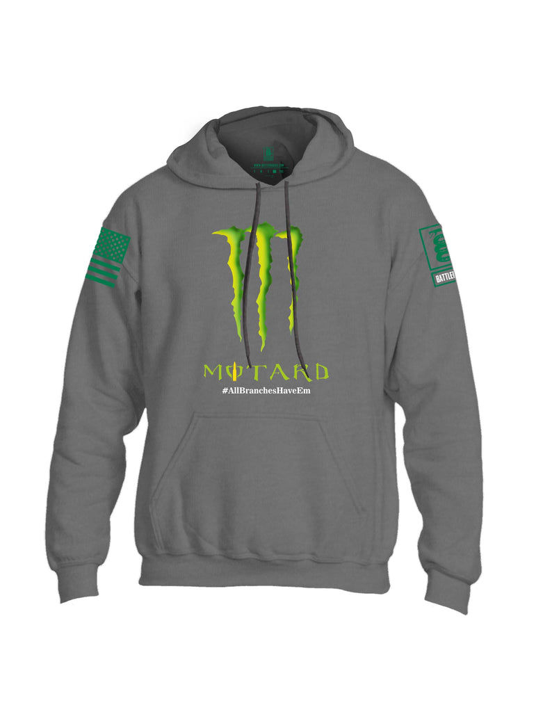 Battleraddle Motard #AllBranchesHaveEm Green Sleeve Print Mens Blended Hoodie With Pockets