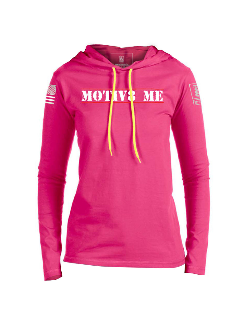 Battleraddle Motiv8 Me Womens Thin  Cotton Lightweight Hoodie