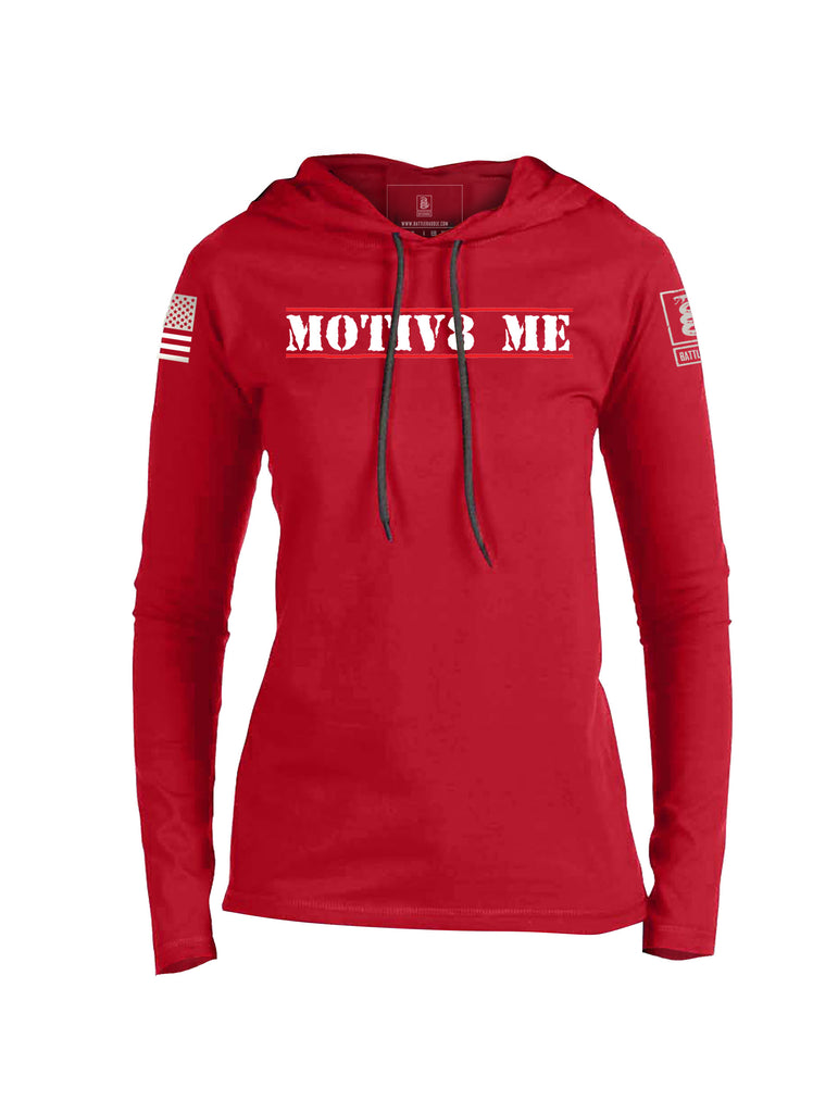 Battleraddle Motiv8 Me Womens Thin  Cotton Lightweight Hoodie
