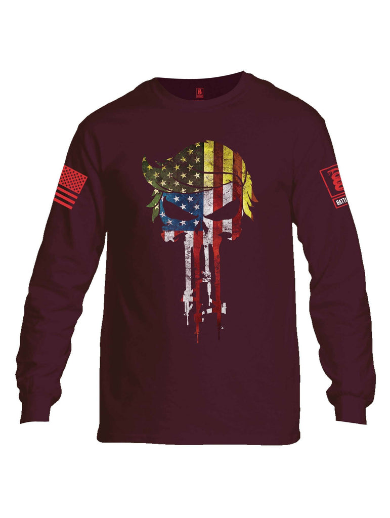 Battleraddle Mr. President Expounder USA Flag Red Sleeve Print Mens Cotton Long Sleeve Crew Neck T Shirt shirt|custom|veterans|Men-Long Sleeves Crewneck Shirt