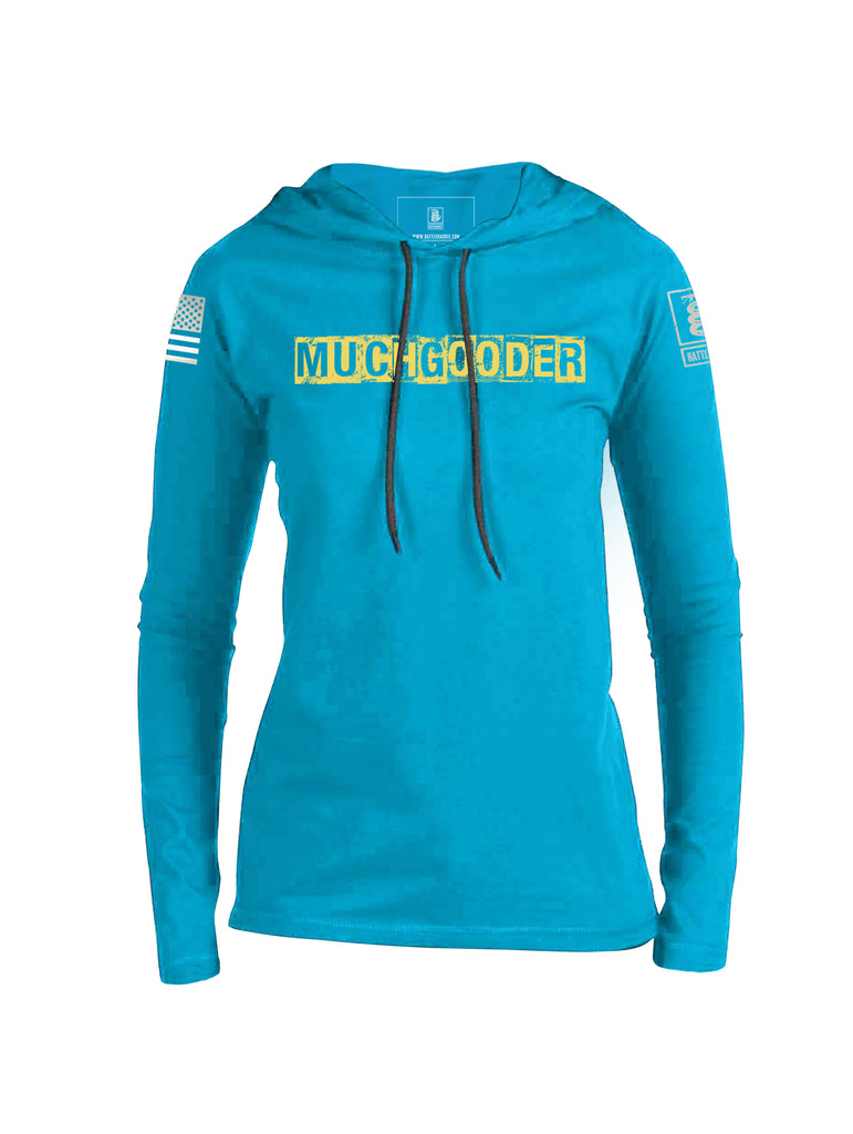 Battleraddle Much Gooder Womens Cotton Thin Lightweight Hoodie