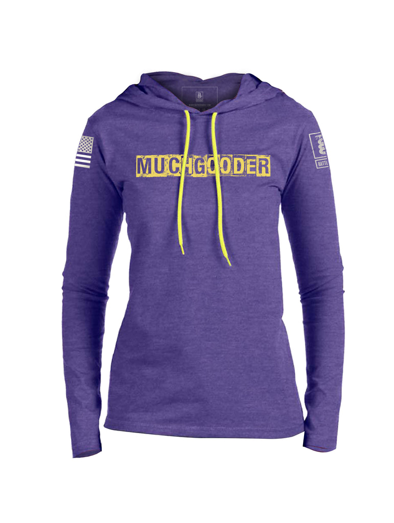 Battleraddle Much Gooder Womens Cotton Thin Lightweight Hoodie