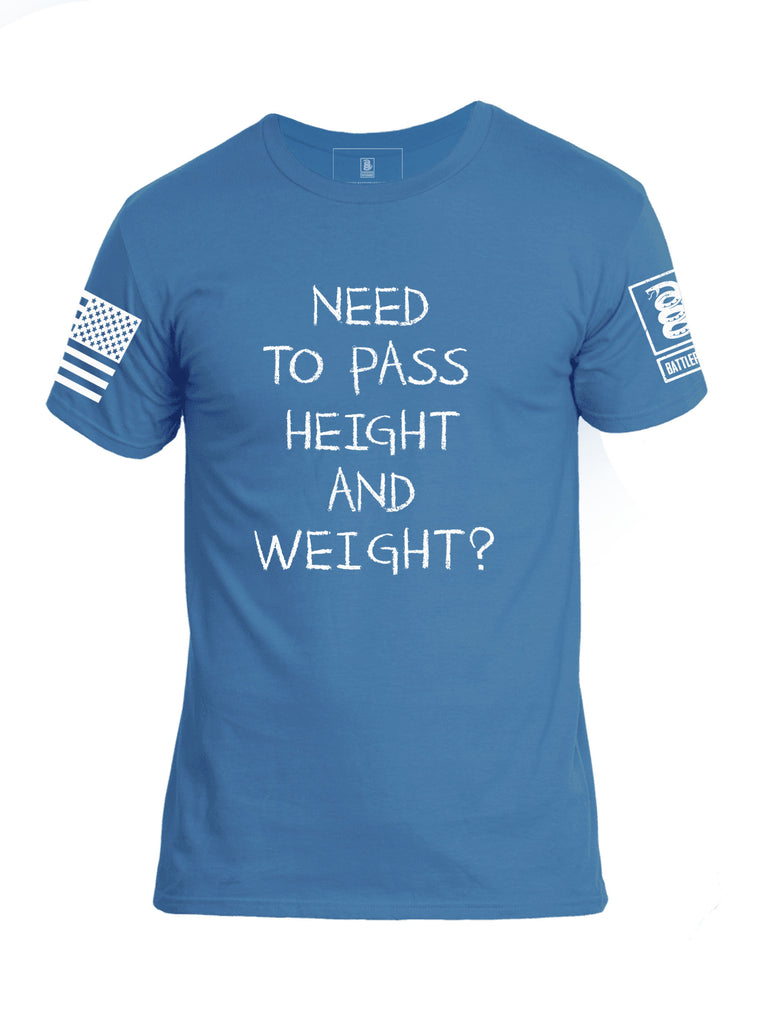Battleraddle Need To Pass Height And Weight? Diet Crayon Mens Cotton Crew Neck T Shirt