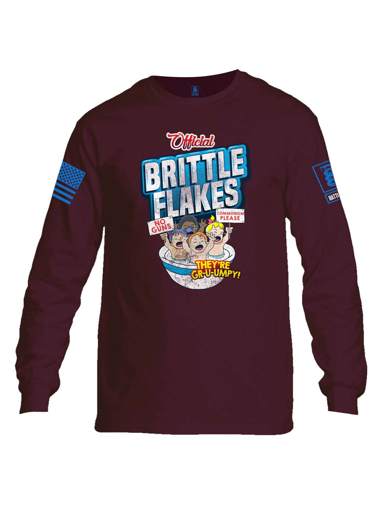 Battleraddle Official Brittle Flakes No Guns Communism Please Theyre Grumpy Blue Sleeve Print Mens Cotton Long Sleeve Crew Neck T Shirt shirt|custom|veterans|Men-Long Sleeves Crewneck Shirt
