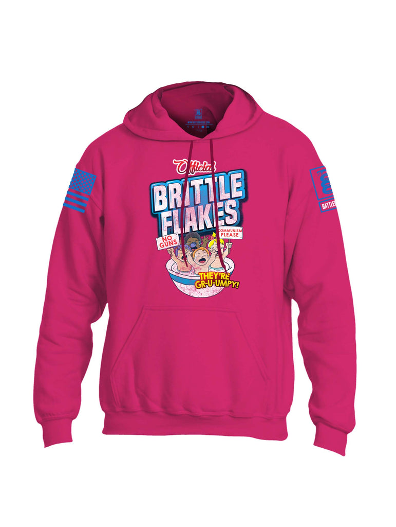 Battleraddle Official Brittle Flakes No Guns Communism Please They're Grumpy Blue Sleeve Print Mens Blended Hoodie With Pockets