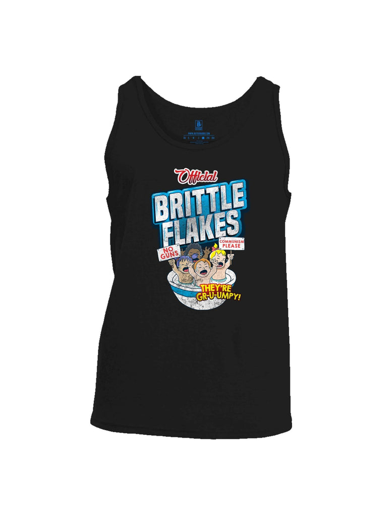 Battleraddle Official Brittle Flakes No Guns Communism Please Theyre Grumpy Mens Cotton Tank Top shirt|custom|veterans|Apparel-Mens Tank Top-Cotton