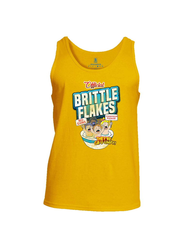 Battleraddle Official Brittle Flakes No Guns Communism Please Theyre Grumpy Mens Cotton Tank Top shirt|custom|veterans|Apparel-Mens Tank Top-Cotton