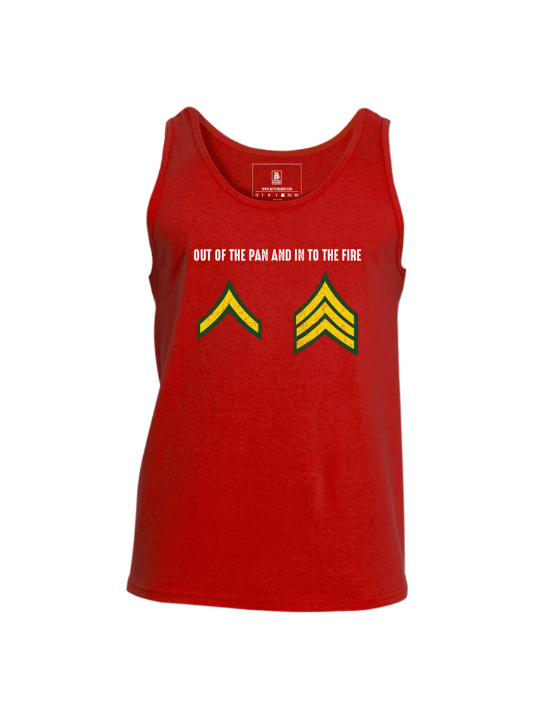 Battleraddle Out Of The Pan And In To The Fire Mens Cotton Tank Top