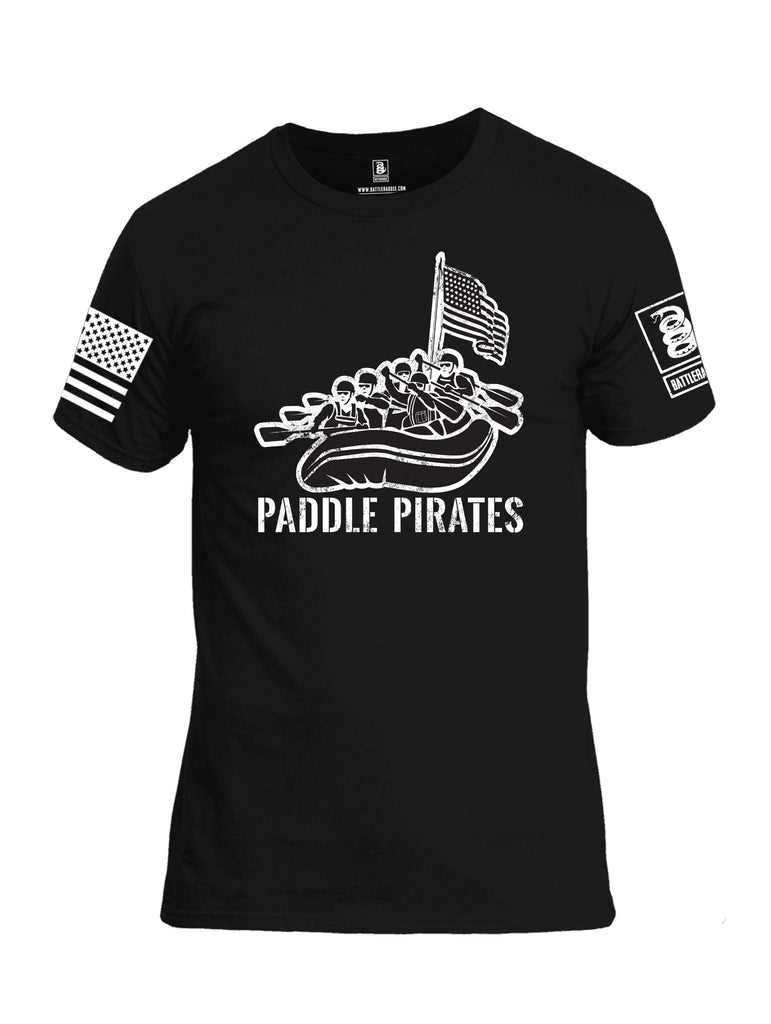 Battleraddle Paddle Pirates Grey Sleeve Print Mens 100% Battlefit Polyester Crew Neck T Shirt