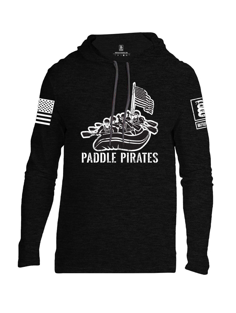 Battleraddle Paddle Pirates Grey Sleeve Print Mens Thin Cotton Lightweight Hoodie