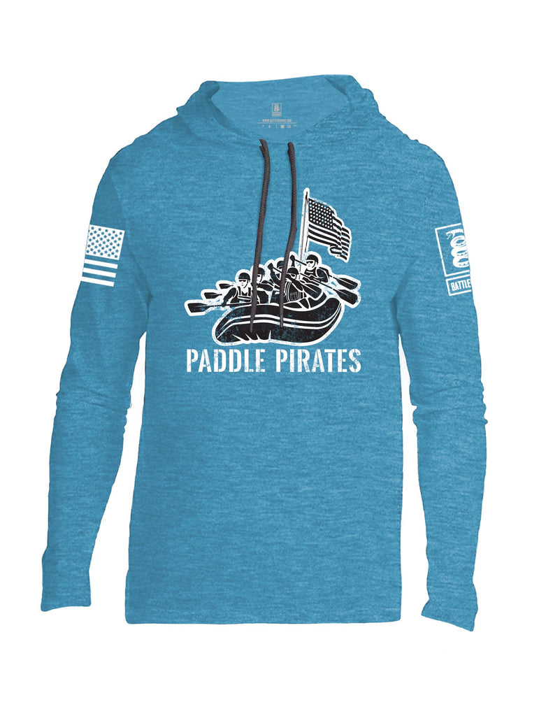 Battleraddle Paddle Pirates Grey Sleeve Print Mens Thin Cotton Lightweight Hoodie
