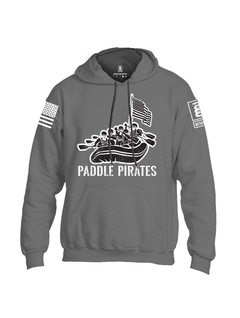 Battleraddle Paddle Pirates Grey Sleeve Print Mens Blended Hoodie With Pockets