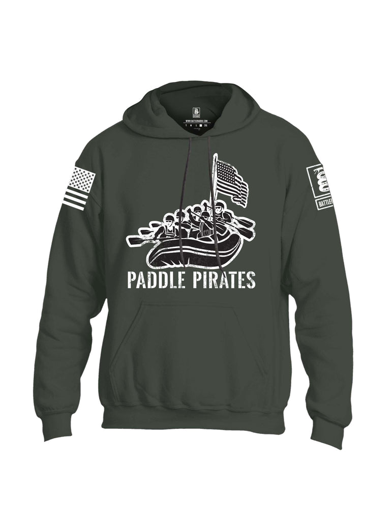 Battleraddle Paddle Pirates Grey Sleeve Print Mens Blended Hoodie With Pockets