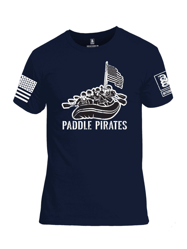 Battleraddle Paddle Pirates Grey Sleeve Print Mens 100% Battlefit Polyester Crew Neck T Shirt