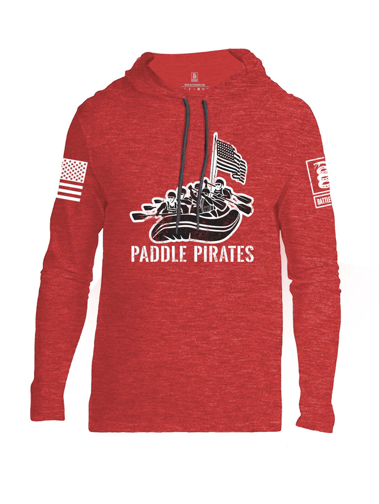 Battleraddle Paddle Pirates Grey Sleeve Print Mens Thin Cotton Lightweight Hoodie
