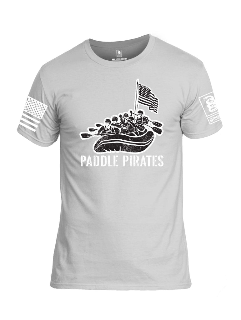 Battleraddle Paddle Pirates Grey Sleeve Print Mens 100% Battlefit Polyester Crew Neck T Shirt