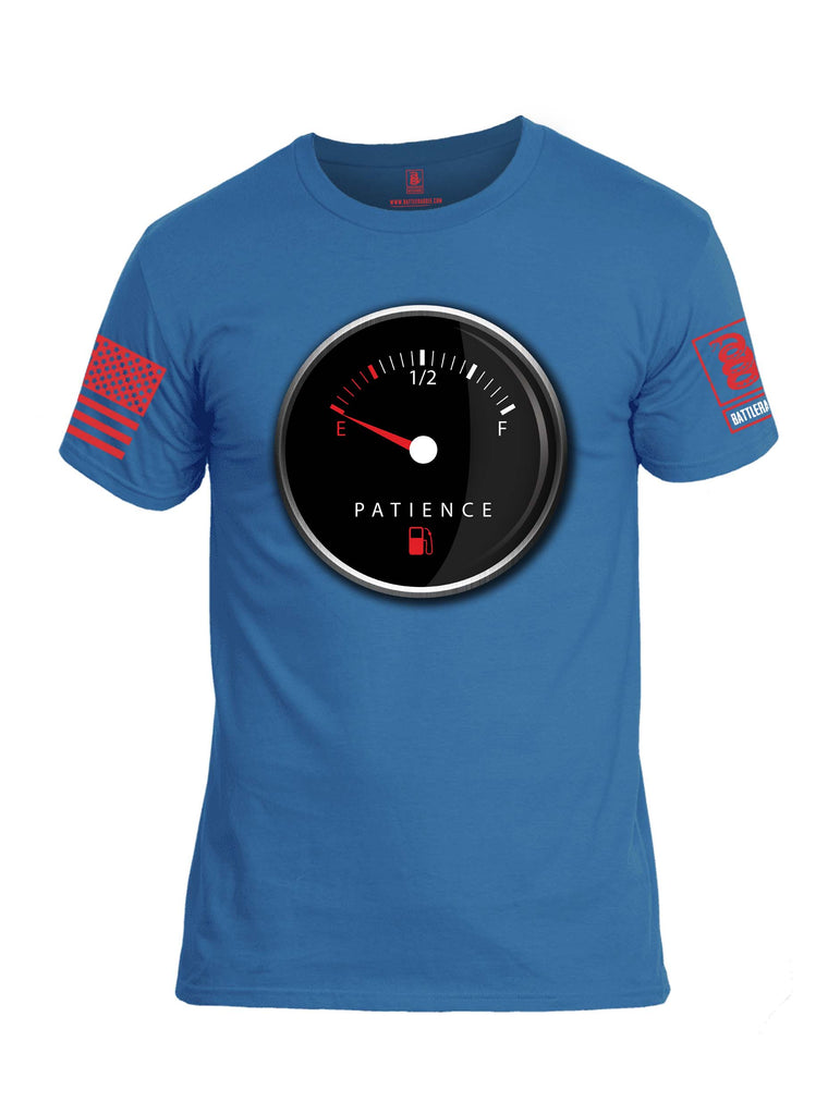 Battleraddle Patience Gauge Red Sleeve Print Mens 100% Battlefit Polyester Crew Neck T Shirt