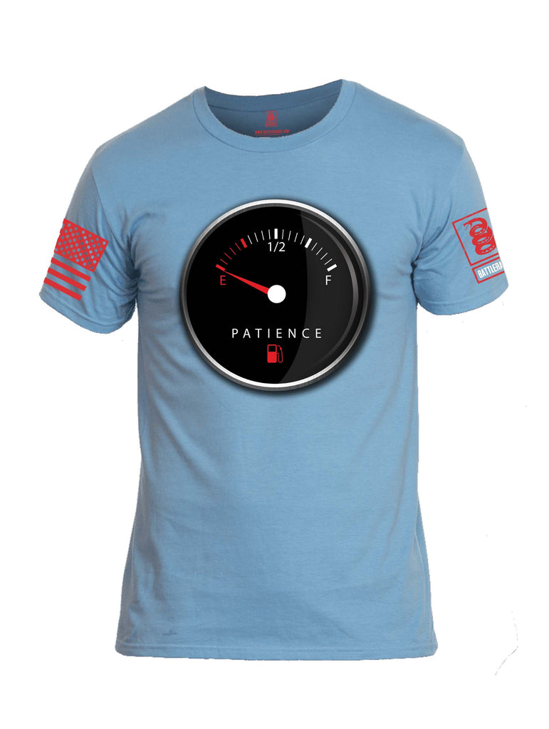 Battleraddle Patience Gauge Red Sleeve Print Mens Cotton Crew Neck T Shirt