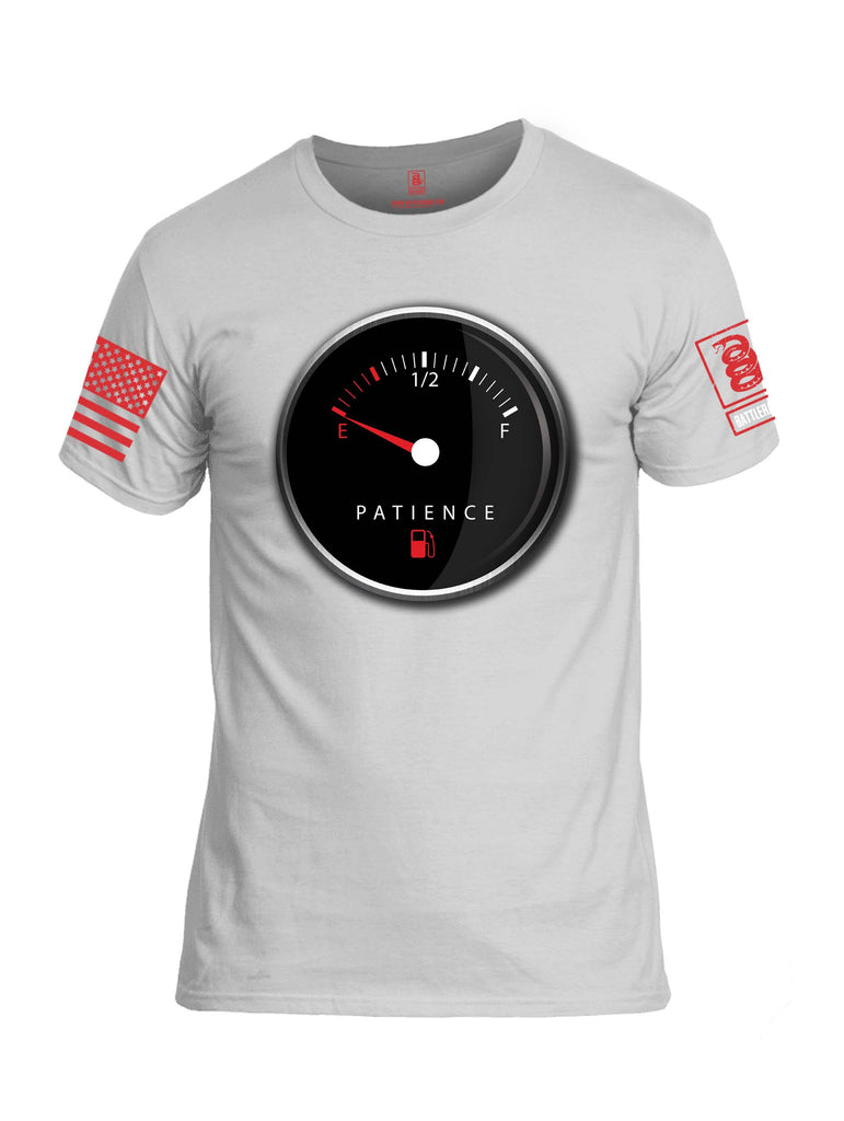 Battleraddle Patience Gauge Red Sleeve Print Mens 100% Battlefit Polyester Crew Neck T Shirt