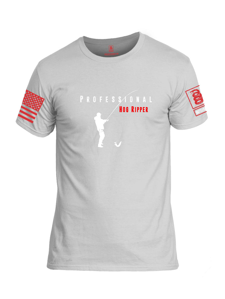 Battleraddle Professional Hog Ripper Red Sleeve Print Mens 100% Battlefit Polyester Crew Neck T Shirt